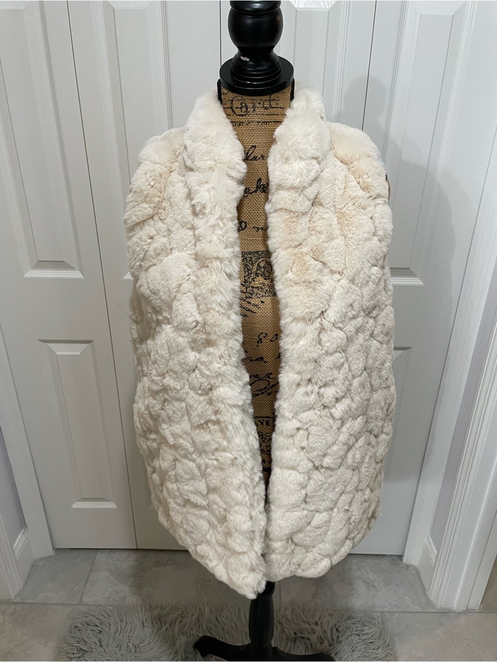 Rachel Zoe Soft Cream Faux Fur Vest